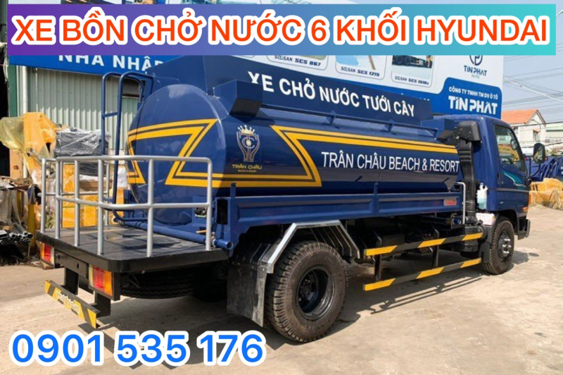 Xe bồn chở nước 8 khối Hyundai