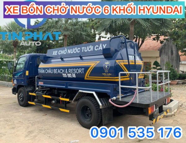 Xe bồn chở nước 8 khối Hyundai