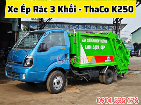 Xe Ép Rác 3 Khối Thaco K250 2024 - sẵn xe xem