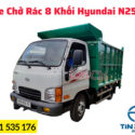 Xe Chở Rác 8 Khối Hyundai N250 thùng full Inox