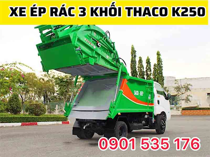 xe ép rác 3 khối thaco -K250 - Xe có sẵn giao ngay