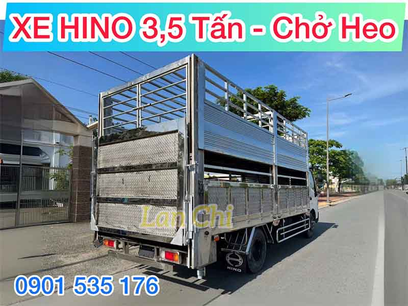 Xe Hino 3.5 Tấn Thùng Chở Heo - thiết kế 2 tầng bằng Inox