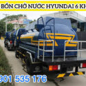 Xe bồn phun nước tưới cây Hyundai.Kích thước thùng dài 4m5, Khối lượng chứa nước 6 khối