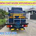 bồn chở nước sạch 6 khối - Hyundai 110S làm bằng Inox 304