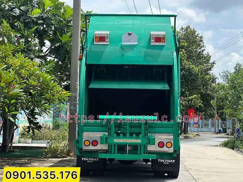 Xe Ép Rác 22 Khối Isuzu (Nâng Cặp) - FVZ34QE5 21 kích thước thùng ép rác 22 khối, đóng bằng Inox, bảo hành chính hãng, tại xưởng