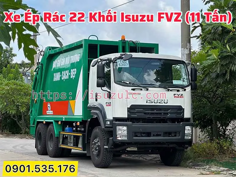 Xe Ép Rác 22 Khối Isuzu (Nâng Cặp) - FVZ34QE5 22 giá xe ép rác 22 khối isuzu fvz tốt nhất tại xưởng, có hỗ trợ trả góp