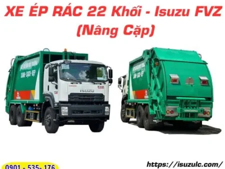 xe ép rác 22 khối isuzu fvz, Cabin trắng sẵn xe giao ngay, giá tốt tại xưởng