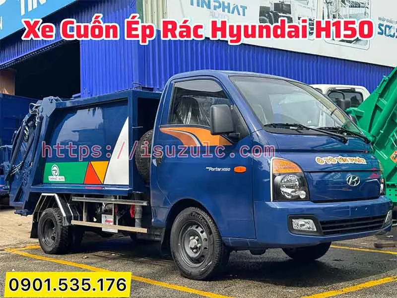 Xe Ép Rác Hyundai H150 2,5 Khối - 900 Kg 25 xe ép rác Hyundai H150 trả góp, lãi xuất tốt, sẵn xe giao tại xưởng