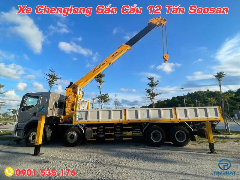Xe Chenglong 4 Chân Gắn Cẩu Soosan SCS1215 (Mới Nhất 2025) 32 mua xe chenglong 4 chân cẩu soosan giá tại xưởng, bảo hành chính hãng