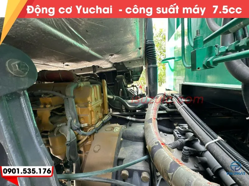Xe Ép Rác 24 Khối Chenglong H5 (Càng Gắp) 33 động cơ xe ép rác chenglong h5 yuchai, công suất máy 5,7cc. Bền bỉ tiết kiệm nhiên liệu