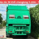 cơ cấu nạp rác xe ép chenglong h5 kiểu nâng kẹp thùng nhựa, giá tại xưởng
