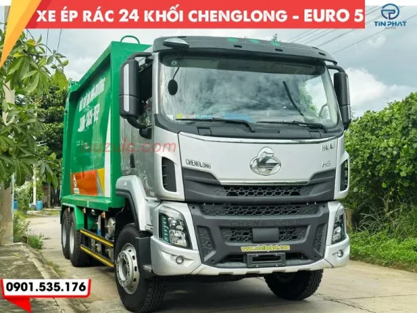 Xe chở rác 24 khối chenglong H5, xe sẵn giao tại xưởng