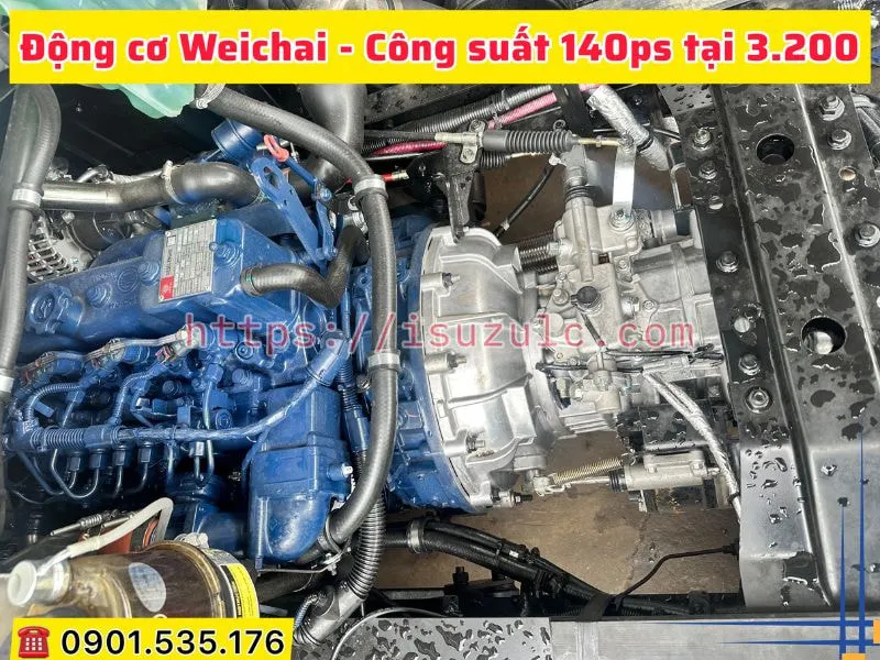 Xe Ép Rác 6 Khối Thaco Linker (Euro 5) Mới Nhất 2025 28 động cơ xe thaco linker euro 5 weichai, công suất 140ps