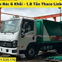 xe ép rác 6 khối, tải trọng 1,8 tấn thaco mới nhất, sẵn giao xe tại xưởng