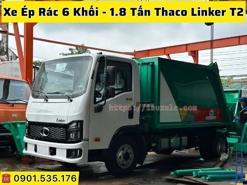 Xe Ép Rác 6 Khối Thaco Linker (Euro 5) Mới Nhất 2025 40 xe ép rác 6 khối, tải trọng 1,8 tấn thaco mới nhất, sẵn giao xe tại xưởng