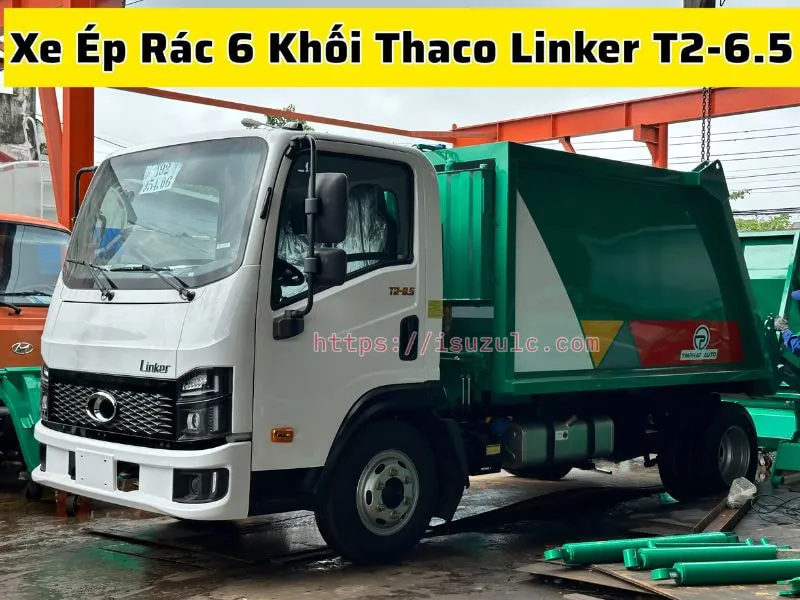 Xe Ép Rác 6 Khối Thaco Linker (Euro 5) Mới Nhất 2025 26 Xe cuốn ép rác thaco 6 khối mới nhất, sẵn giao ngay