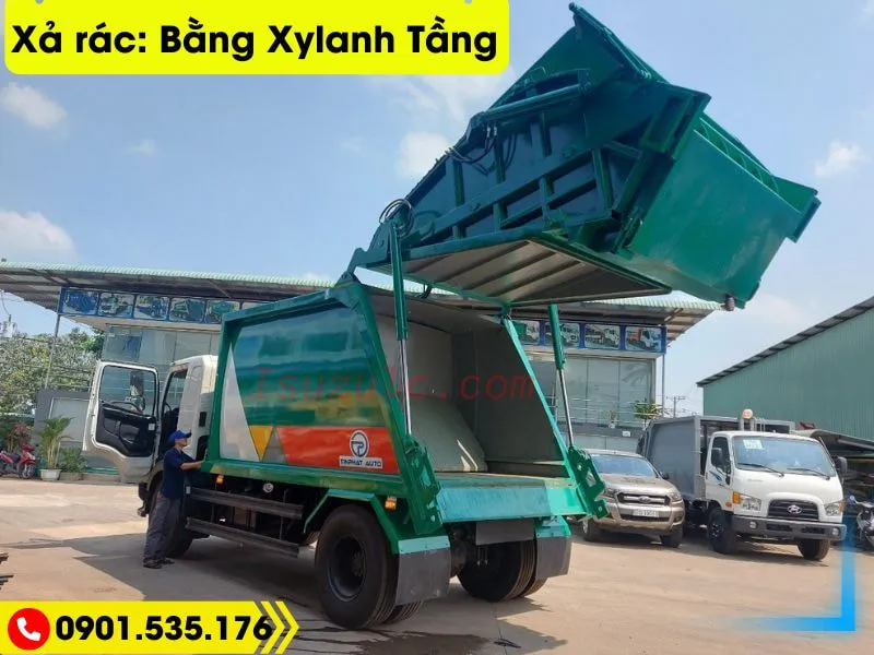 Xe Ép Rác 14 Khối Hino FG (Euro 5) 52 Xe ép rác Hino FG - 14 khối, cơ cấu xả rác bằng Xylanh Tầng, hiện đại, an toàn