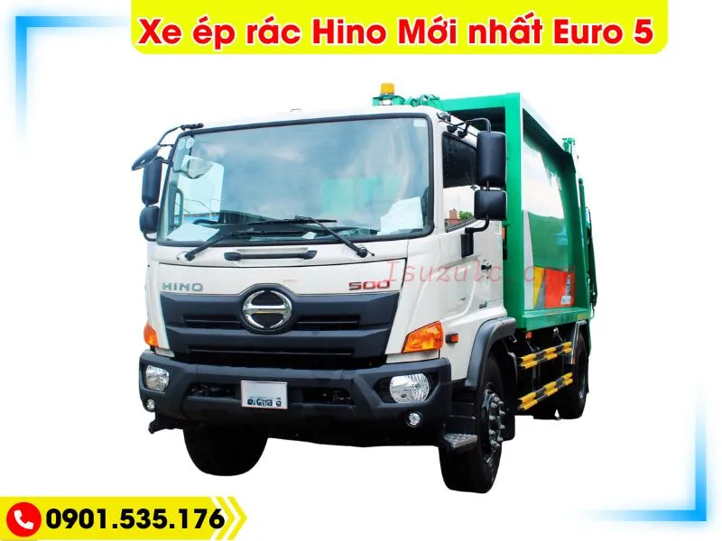 Xe Ép Rác 14 Khối Hino FG (Euro 5) 39 Mua xe ép rác hino 14 khối Euro 5 ở đâu giá tốt, có sẵn, giao hàng tận nơi