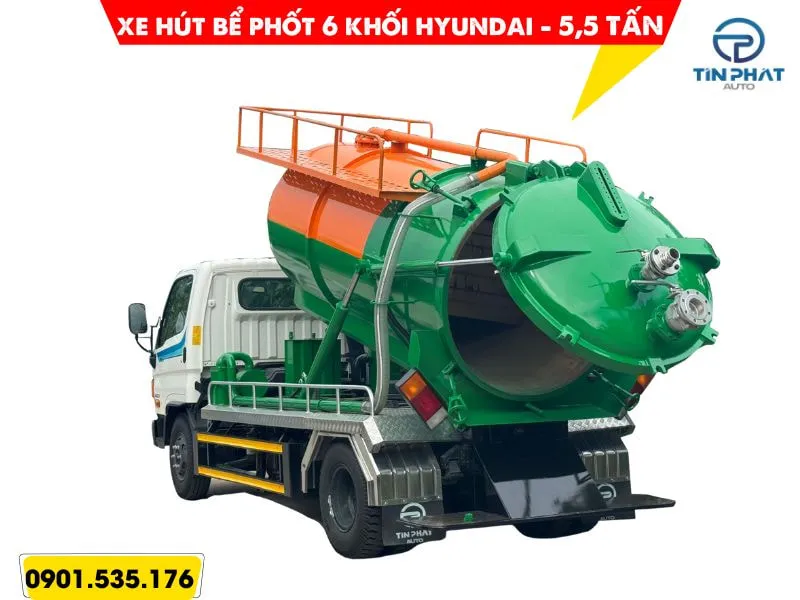 Xe Hút Bể Phốt 6 Khối Hyundai W11S 28 báo giá xe hút hầm cầu 6 khối hyundai w11s, tải trọng 5,5 tấn