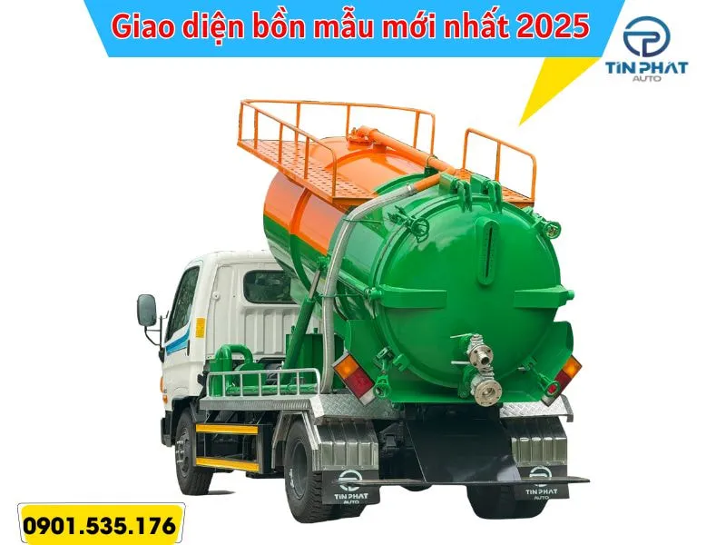Xe Hút Bể Phốt 6 Khối Hyundai W11S 29 Mẫu xe bồn hút chất thải 6 khối hyundai, tải trọng 5,5 tấn, sẵn giao